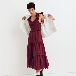 Lucie Embroidered Cotton Midi Dress